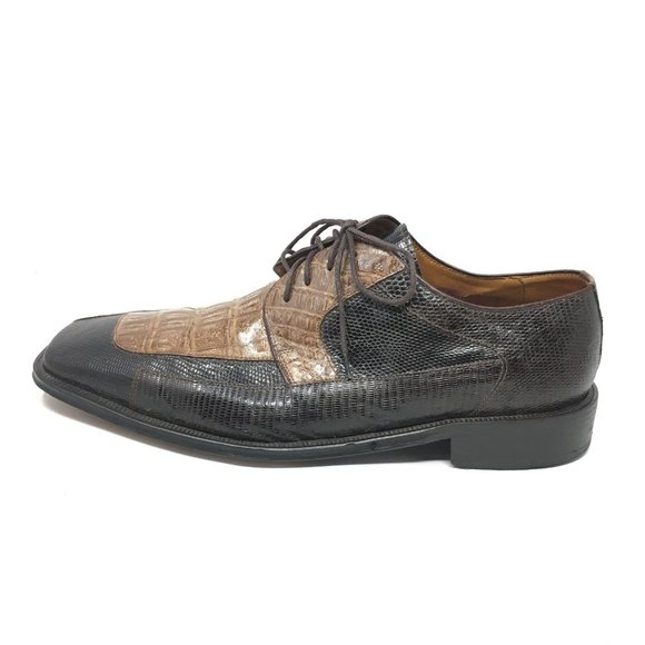 David Eden Oxfords Shoes Size 10.5 Brown Croc Liz main image 4
